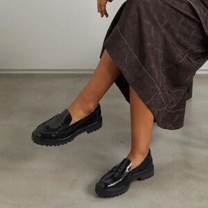 Reformation Chunky Platform Patent Loafers